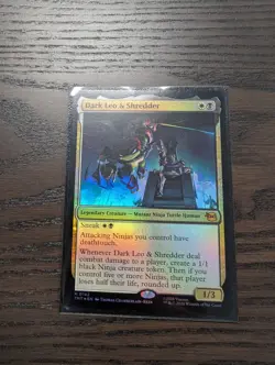 foil Dark Leo and Shredder - Teenage Mutant Ninja Turtles - MtG- NM - Image 1
