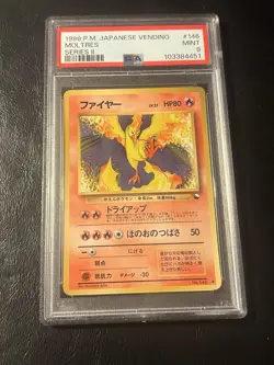 Moltres [Series II] #146 Pokemon Japanese Vending PSA 9 - Image 1