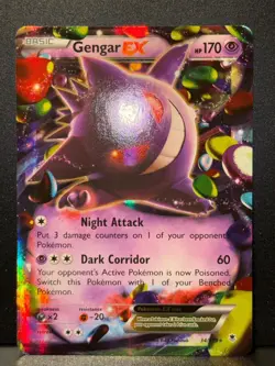 Gengar EX 34/119 XY Phantom Forces Holo Ultra Rare Pokemon Card AB2 HP1 - Image 2