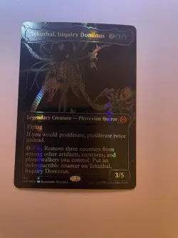 Tekuthal, Inquiry Dominus (Oil Slick Raised Foil) Phyrexia: All Will Be One Foil - Image 1