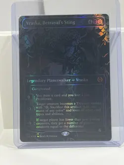 Vraska, Betrayal's Sting (Oil Slick Raised Foil) Phyrexia: All Will Be One Foil - Image 1