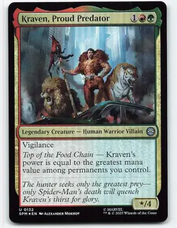 Kraven, Proud Predator #132, Foil Magic the Gathering card - Image 1