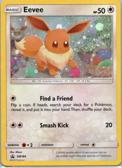 Pokemon TCG Eevee SM184 SM Black Star Promos Cosmos Holo MP - Image 1