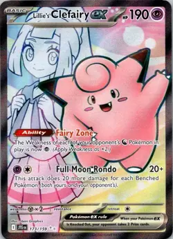 Lillie's Clefairy ex 173/159 SV09: Journey Together NM TCG Pokemon NM (SKU 1-4) - Image 1