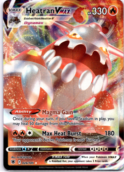 Pokemon TCG Heatran VMAX 026/189 Swsh10 Astral Radiance Holo Rare Near Mint - Image 1