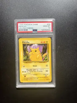 ⚡1999 Pokemon Base Set Pikachu Yellow Cheeks PSA 10 Gem Mint⚡ - Image 1