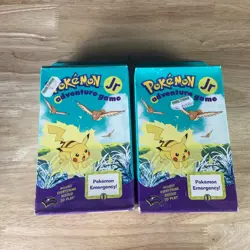 1999 Nintendo Pokemon Jr Adventure Game Sealed Box Pokemon Emergency Lot Of 2 - Image 2