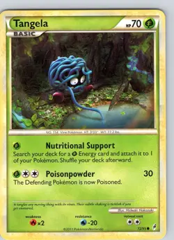 Pokemon TCG Tangela Call Of Legends 72/95 Regular Common Card Played MP-LP - Image 1