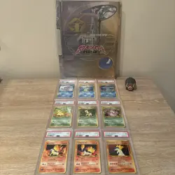 Pokemon TCG Card Japanese Neo Genesis Premium File 1 Set PSA Graded 9 slabs - Image 1