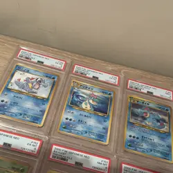 Pokemon TCG Card Japanese Neo Genesis Premium File 1 Set PSA Graded 9 slabs - Image 2