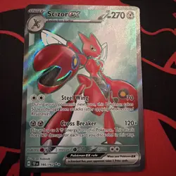 Scizor EX 195/162 Full Art Holo Temporal Forces NM Pokemon TCG Card - Image 1