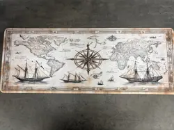 Old Map Playmat Vintage MAGIC MTG Tappetino Mousepad Keyboard excellent - Image 1