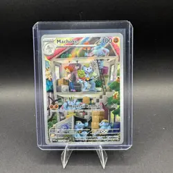 Machoke Pokemon Scarlet Violet 151 177/165 Illustration Rare Full Art Holo NM - Image 1