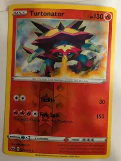 Turtonator 029/202 - Sword & Shield Base Pokemon Reverse Holo Foil Nice! - Image 1