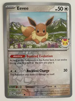 Eevee - 074/131 - Pokemon TCG Prismatic Evolutions Pokemon Day 2025 Cosmos NM - Image 1