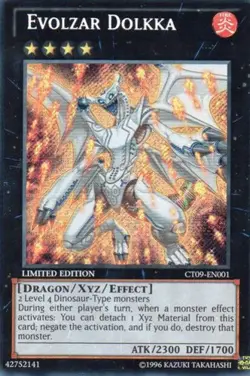 Yugioh! Evolzar Dolkka - CT09-EN001 - Secret Rare - Limited Edition Near Mint, E - Image 1
