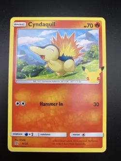 Cyndaquil 10/25 mcdonalds promo pokemon card - Image 1