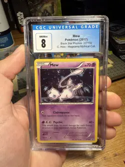 CGC 8 Mew 2017 Black Star Promos XY192 Holo Pokemon Card - Image 1