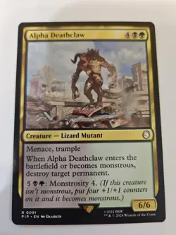 MTG - Universes Beyond: Fallout - Alpha Deathclaw- NM - NF - Image 1