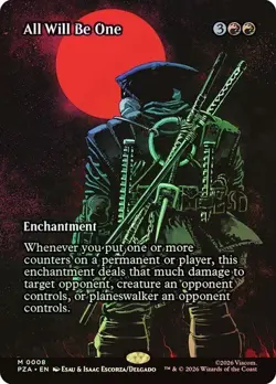 NM Borderless Foil All Will Be One, MTG, TMNT, Magic the Gathering, 8 - Image 1