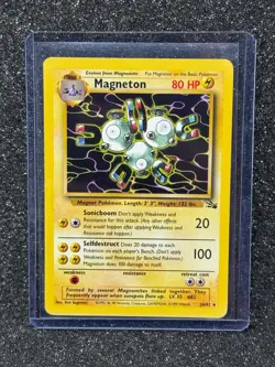 Magneton 26/62 Fossil Unlimited Non Holo Rare WOTC 1999 Vintage Pokemon TCG Card - Image 1
