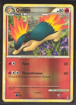 Pokemon QUILAVA 49/95 HGSS Call of Legends - Rev Holo - NEAR MINT/MINT - Image 1