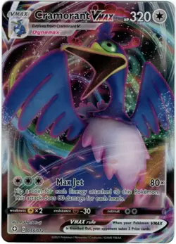 Pokemon Cramorant VMAX Full Art Shining Fates 055/072 Near Mint English - Image 1