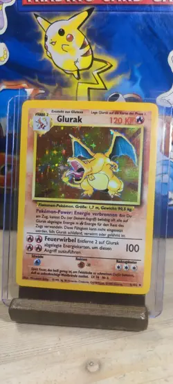 🔥(EX) Glurak 4/102 Holo Rare Base Set Pokemon Karte Deutsch 🇩🇪 1999 Vintage - Image 1