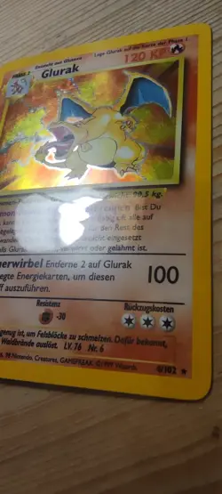 🔥(EX) Glurak 4/102 Holo Rare Base Set Pokemon Karte Deutsch 🇩🇪 1999 Vintage - Image 4