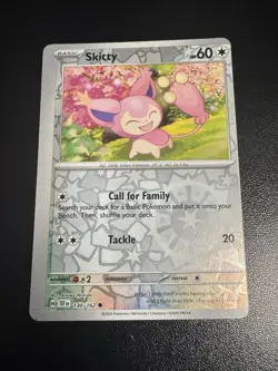 Pokemon Temporal Forces - 130/162 Skitty Reverse Holo Misprint Miscut Error - Image 1