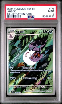 2024 POKEMON TEF EN-TEMPORAL FORCES ILLUSTRATION RARE #176 ARBOK PSA 9 - Image 1