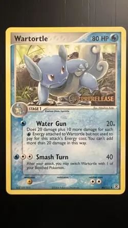 Wartortle Prerelease Stamp Promo NM Pokemon TCG EX: FireRed & LeafGreen 50/112 - Image 1