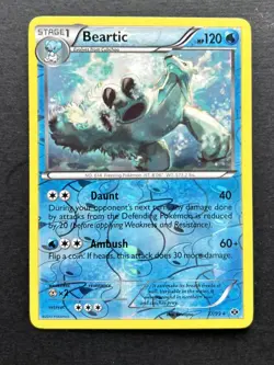 Pokemon TCG Beartic Next Destinies 37/99 Reverse Holo Rare LP - Image 1