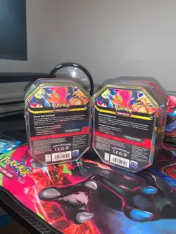 NEW/SEALED x2 Pokemon TCG Mega Charizard Y Tin – x2 Y ex Promo & 8 Booster packs - Image 5