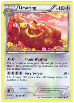 Moderately Played Ursaring - RC16/RC25 - Common Pokemon Legendary Treasures: Rad - Image 1