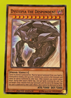 Yu-Gi-Oh Dystopia the Despondent Limited Edition Super Rare INOV-ENSE1 Hp - Image 1