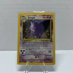 Pokemon TCG Gengar Fossil Holo Rare Card 5/62 MP - Image 1