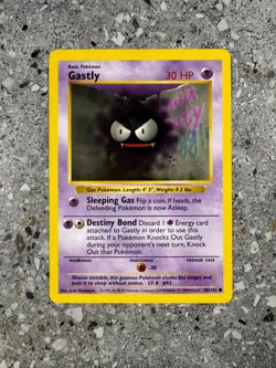 Pokemon TCG Cards SHADOWLESS Base Set Gastly 50/102 EXC-NM - Image 1