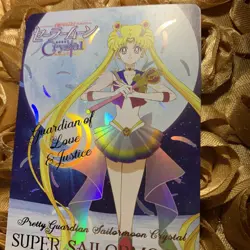 Super Sailor Moon CRYSTAL MOON edition Love Goddess Beauty Anime Foil Girl Card - Image 5