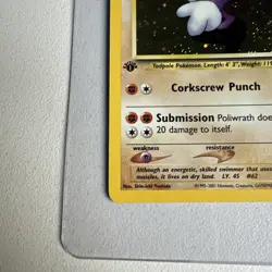 Poliwrath Holo Rare 1st Edition 9/75 Neo Discovery WOTC Vintage Pokemon MINT - Image 3