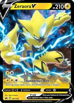 4x Zeraora V - 053/159 - Ultra Rare NM-Mint Pokemon SWSH12.5 - Crown Zenith - Image 1