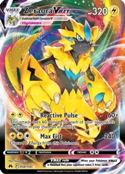 1x Zeraora VMAX - 054/159 - Ultra Rare NM-Mint Pokemon SWSH12.5 - Crown Zenith - Image 1