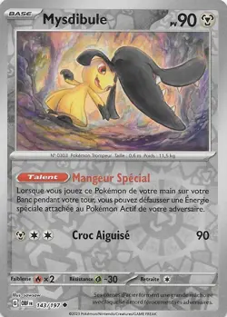 Mysdibule Reverse 143/197 Peu Commune - Flammes Obsidiennes - Carte Pokemon - Image 1