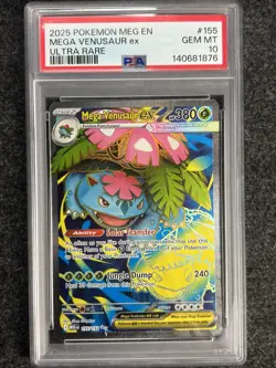 2025 POKEMON MEG EN-MEGA EVOLUTION ULTRA RARE #155 MEGA VENUSAUR EX PSA 10 - Image 1