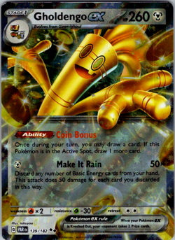 Pokemon TCG: Gholdengo EX 139/182 - Paradox Rift Double Rare NM - Image 1