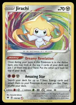Jirachi Amazing Rare SWSH04: Vivid Voltage 119/185 NM Pokemon TCG - Image 1