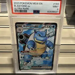 PSA 9 Pokemon Scarlet & Violet 151 Mew EN Blastoise Ex 184/165 Ultra Rare 2023 - Image 4