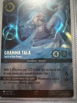 Disney Lorcana Into The Inklands #217 Gramma Tala Spirit Of The Ocean Enchanted - Image 3