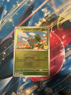 Pokemon TCG Bulbasaur 001/132 Mega Evolution 30th Pokemon Day Stamped Promo Mint - Image 2