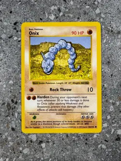 Pokemon TCG Cards SHADOWLESS Base Set Onix 56/102 NM - Image 1